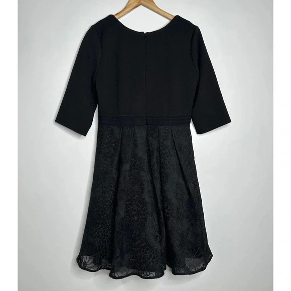 Plenty By Tracy Reece Anthropologie Black Eliza Fit & Flare Dress Size 12 - Picture 9 of 13